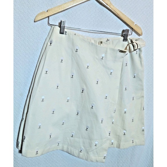 ST JOHN SPORT BY MARIE GRAY Pants - VTG St John Sport Skirt Skort Women Sz 10 Golf Embroidery Buckle Pockets